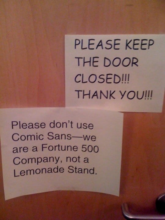 Comic Sans Hate Posters