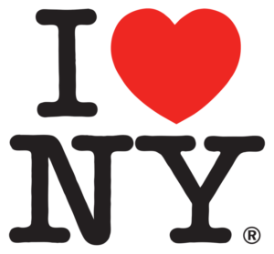 Sticky Tagline I love New York logo