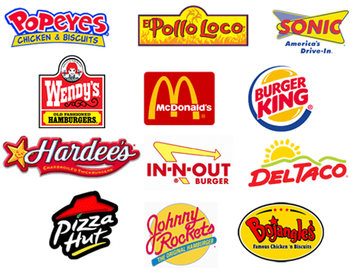 Red in Design red logos in fast food