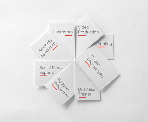 Group-of-Business-cards-Extended-Team-Concept