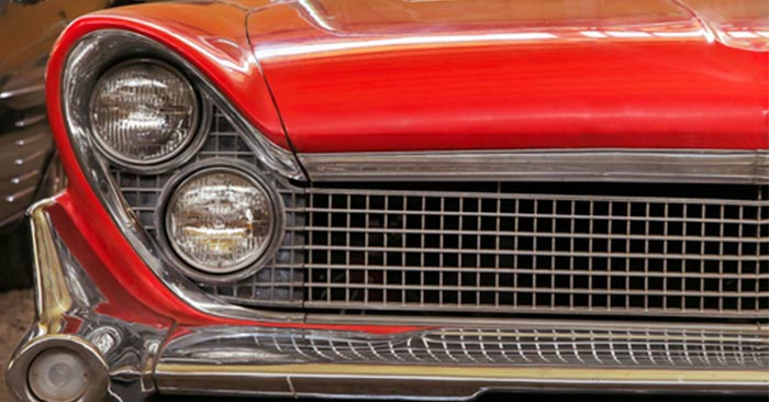 Red-Color-In-Vintage-Car