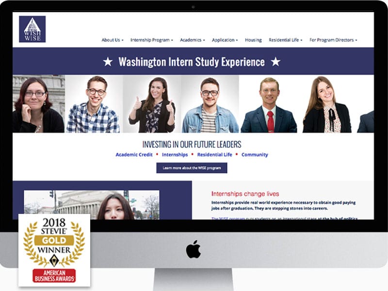 WiSE-Website-Design-Gold-Medal-Stevie-Award-Winner