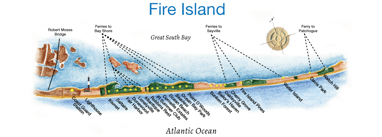 Fire Island Map